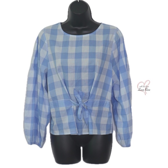 Bow-front top in Bristow Gingham (J. Crew) - Picture 1 of 3